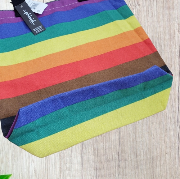 BNWT The Phluid Project Rainbow Stripes Tote Gender-Free Fashion - Picture 4 of 7